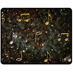 Music Clef Musical Note Background Double Sided Fleece Blanket (medium)  by HermanTelo