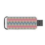 Pattern Background Texture Colorful Portable USB Flash (One Side) Front