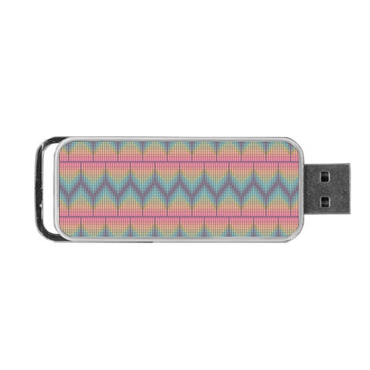 Pattern Background Texture Colorful Portable USB Flash (One Side)