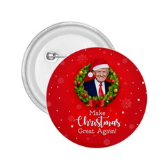 Make Christmas Great Again With Trump Face Maga 2 25  Buttons by snek