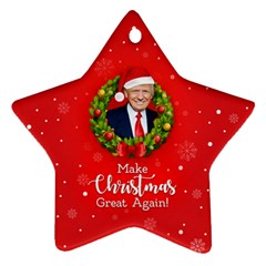 Make Christmas Great Again With Trump Face Maga Ornament (star) by snek