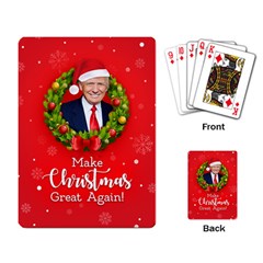 Make Christmas Great Again With Trump Face Maga Playing Cards Single Design (rectangle) by snek