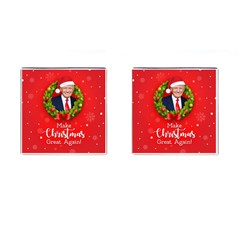 Make Christmas Great Again With Trump Face Maga Cufflinks (square) by snek
