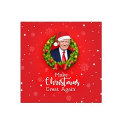 Make Christmas Great Again With Trump Face Maga Satin Bandana Scarf by snek