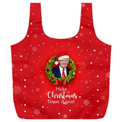 Make Christmas Great Again With Trump Face Maga Full Print Recycle Bag (xxxl) by snek