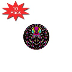 Skull With Many Friends 1  Mini Magnet (10 Pack)  by pepitasart