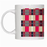 Background Texture Plaid Red White Mugs Left