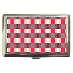 Background Texture Plaid Red Cigarette Money Case