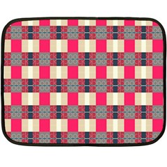 Background Texture Plaid Red Double Sided Fleece Blanket (mini)  by HermanTelo