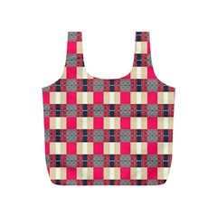 Background Texture Plaid Red Full Print Recycle Bag (s) by HermanTelo