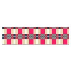 Background Texture Plaid Red Satin Scarf (oblong)