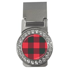 Canadian Lumberjack Red And Black Plaid Canada Money Clips (cz)  by snek