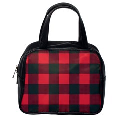 Canadian Lumberjack Red And Black Plaid Canada Classic Handbag (one Side) by snek