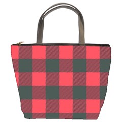 Canadian Lumberjack Red And Black Plaid Canada Bucket Bag by snek