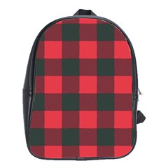 Canadian Lumberjack Red And Black Plaid Canada School Bag (large) by snek