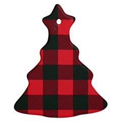 Canadian Lumberjack Red And Black Plaid Canada Christmas Tree Ornament (two Sides) by snek