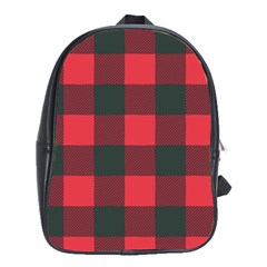 Canadian Lumberjack Red And Black Plaid Canada School Bag (xl) by snek