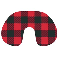 Canadian Lumberjack Red And Black Plaid Canada Travel Neck Pillow by snek