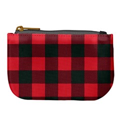 Canadian Lumberjack Red And Black Plaid Canada Large Coin Purse by snek