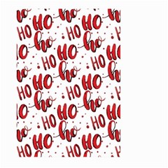 Christmas Watercolor Hohoho Red Handdrawn Holiday Organic And Naive Pattern Large Garden Flag (two Sides) by genx