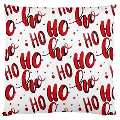 Christmas Watercolor Hohoho Red Handdrawn Holiday Organic And Naive Pattern Large Flano Cushion Case (one Side)