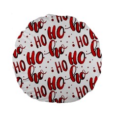 Christmas Watercolor Hohoho Red Handdrawn Holiday Organic And Naive Pattern Standard 15  Premium Flano Round Cushions by genx
