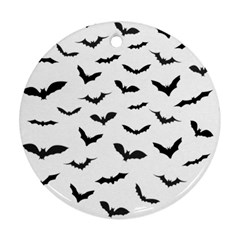 Bats Pattern Round Ornament (two Sides) by Sobalvarro