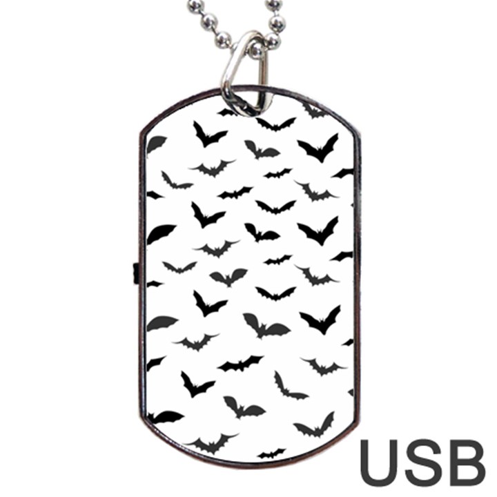 Bats Pattern Dog Tag USB Flash (Two Sides)