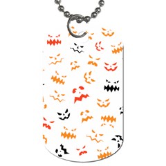 Pumpkin Faces Pattern Dog Tag (one Side) by Sobalvarro