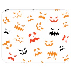 Pumpkin Faces Pattern Double Sided Flano Blanket (medium)  by Sobalvarro