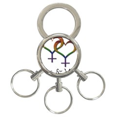 Mrs. and Mrs. 3-Ring Key Chain