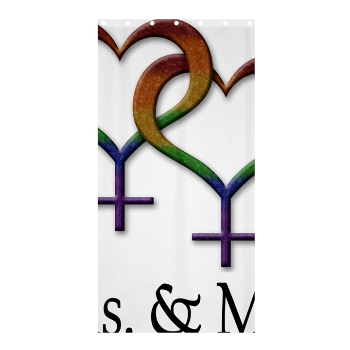 Mrs. and Mrs. Shower Curtain 36  x 72  (Stall) 