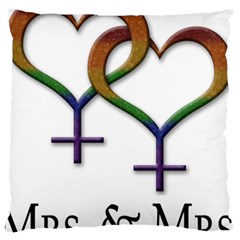 Mrs. and Mrs. Large Cushion Case (Two Sides)