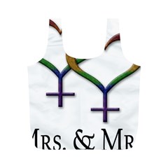 Mrs  And Mrs  Full Print Recycle Bag (m) by LiveLoudGraphics