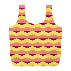 Background Colorful Chevron Full Print Recycle Bag (l)