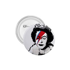 Banksy Graffiti Uk England God Save The Queen Elisabeth With David Bowie Rockband Face Makeup Ziggy Stardust 1 75  Buttons by snek