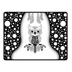 Cute Little Mandala Owl Double Sided Fleece Blanket (small)  by FantasyWorld7