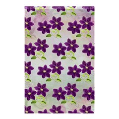 Purple Flower Shower Curtain 48  X 72  (small)  by HermanTelo