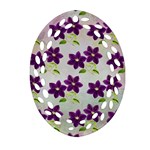 Purple Flower Ornament (Oval Filigree) Front