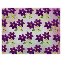 Purple Flower Double Sided Flano Blanket (medium) 