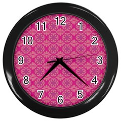 Background Texture Pattern Mandala Wall Clock (black) by HermanTelo