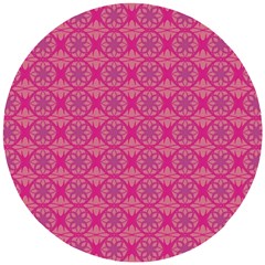 Background Texture Pattern Mandala Wooden Puzzle Round by HermanTelo