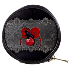 Wonderful Crow On A Heart Mini Makeup Bag