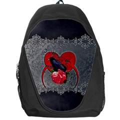 Wonderful Crow On A Heart Backpack Bag