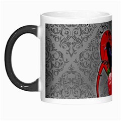 Wonderful Crow On A Heart Morph Mugs