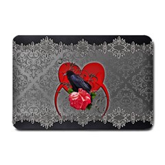 Wonderful Crow On A Heart Small Doormat 