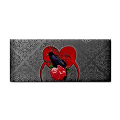 Wonderful Crow On A Heart Hand Towel