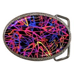 Abstrait Neon Colors Belt Buckles by kcreatif