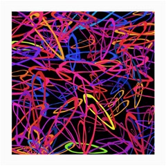 Abstrait Neon Colors Medium Glasses Cloth by kcreatif