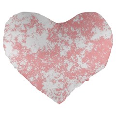 Degrade Rose/blanc Large 19  Premium Heart Shape Cushions